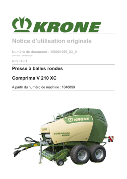 Krone BA Comprima V 210 XC (RP701-51) Mode d'emploi