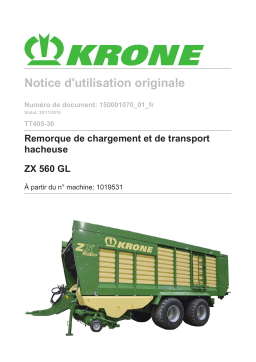 Krone BA ZX 560 GL (TT405-30) Mode d'emploi