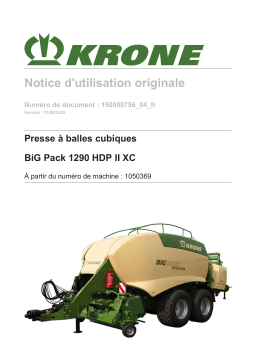 Krone BA BiG Pack 1290 HDP II XC Mode d'emploi