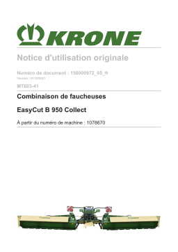 Krone BA EasyCut B 950 Collect (MT603-41) Mode d'emploi