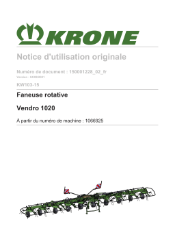 Krone BA KW 1000 (KW103-15) Mode d'emploi