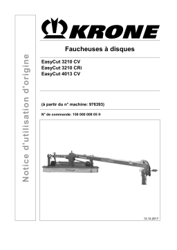 Krone BA EasyCut 3210 CV/CRI/4013 CV Mode d'emploi