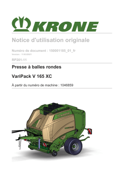 Krone BA VariPack V 165 XC (RP201-11) Mode d'emploi