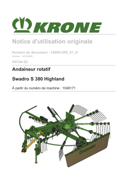 Krone BA Swadro S 380 (KS104-52) Mode d'emploi