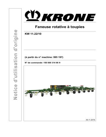 Krone BA KW 11.22/10 Mode d'emploi | Fixfr