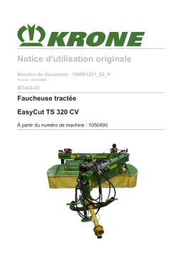 Krone BA EasyCut TS 320 CV (MT403-33) Mode d'emploi