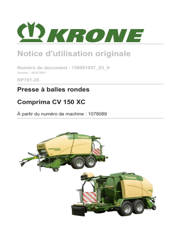 Krone BA Comprima CV 150 XC (RP701-35) Mode d'emploi | Fixfr