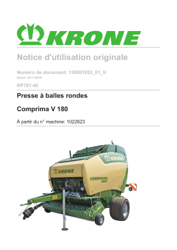 Krone BA Comprima V 180 (RP701-40) Mode d'emploi