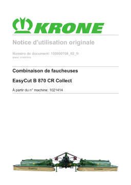 Krone BA EasyCut B 870 CR Collect Mode d'emploi