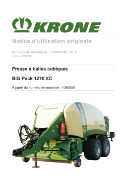 Krone BA BiG Pack 1270 XC Mode d'emploi