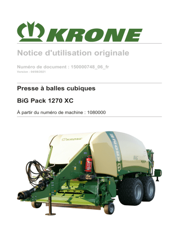 Krone BA BiG Pack 1270 XC Mode d'emploi | Fixfr