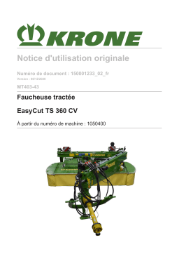 Krone BA EasyCut TS 360 CV (MT403-43) Mode d'emploi