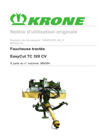 Krone BA EasyCut TC 320 CV (MT503-33) Mode d'emploi | Fixfr