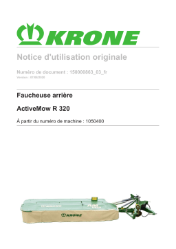 Krone BA ActiveMow R 320 Mode d'emploi