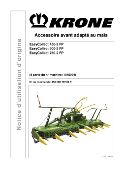 Krone BA EasyCollect 450-2 / 600-2 / 750-2 FP Mode d'emploi