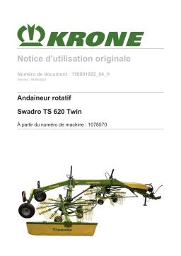 Krone BA Swadro TS 620 Twin Mode d'emploi