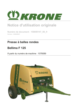 Krone BA Bellima F 125 (RP500-10) Mode d'emploi