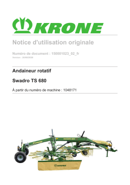 Krone BA Swadro TS 680 Mode d'emploi