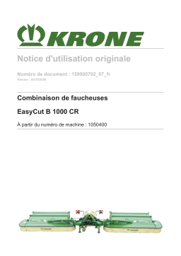 Krone BA EasyCut B 1000 CR Mode d'emploi