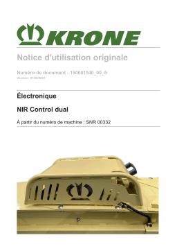 Krone BA NIR Control dual’ (Sensor) Mode d'emploi