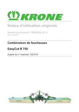 Krone BA EasyCut B 750 Mode d'emploi