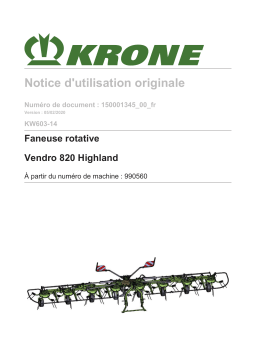 Krone BA KW Alpin 8K (KW603-14) Mode d'emploi