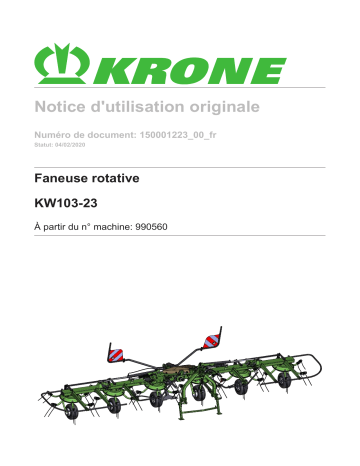 Krone BA KW 680 (KW103-23) Mode d'emploi | Fixfr