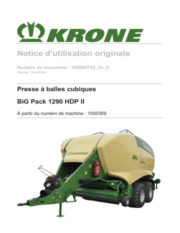 Krone BA BiG Pack 1290 HDP II Mode d'emploi | Fixfr
