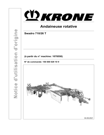 Krone BA Swadro 710/26 T Mode d'emploi | Fixfr