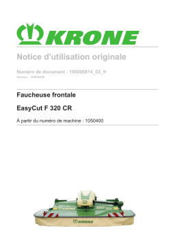 Krone BA EasyCut F 320 CR gez./ges. Mode d'emploi