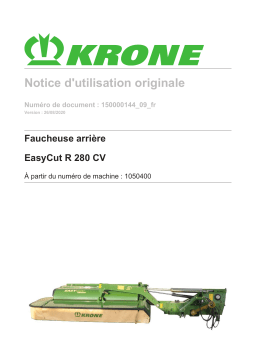 Krone BA EasyCut R 280 CV Mode d'emploi