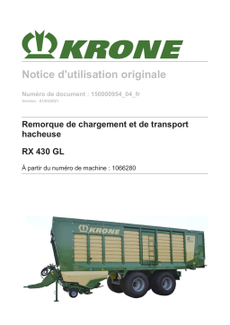 Krone BA RX 430 GL Mode d'emploi