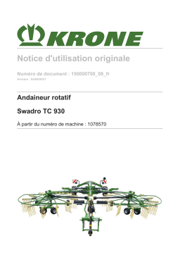 Krone BA Swadro TC 930 Mode d'emploi