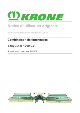 Krone BA EasyCut B 1000 CV Mode d'emploi