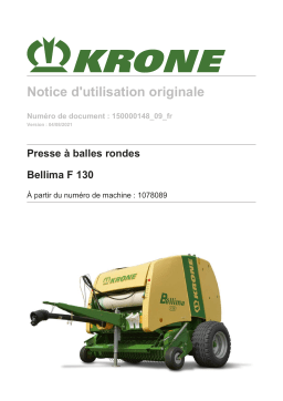 Krone BA Bellima F 130 (RP500-20) Mode d'emploi