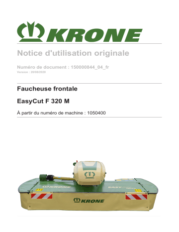 Krone BA EasyCut F 320 M gez. Mode d'emploi | Fixfr