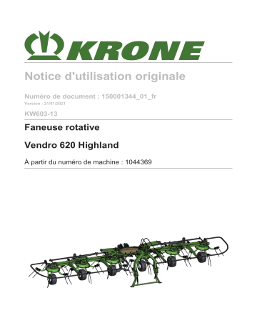 Krone BA KW Alpin 6K (KW603-13) Mode d'emploi | Fixfr