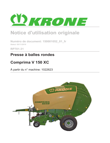 Krone BA Comprima V 150 XC (RP701-31) Mode d'emploi | Fixfr