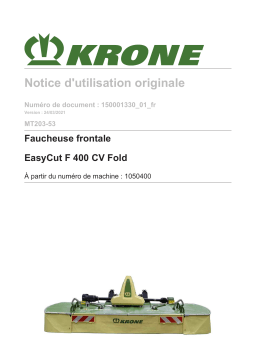 Krone BA EasyCut F 400 CV Fold (MT203-53) Mode d'emploi