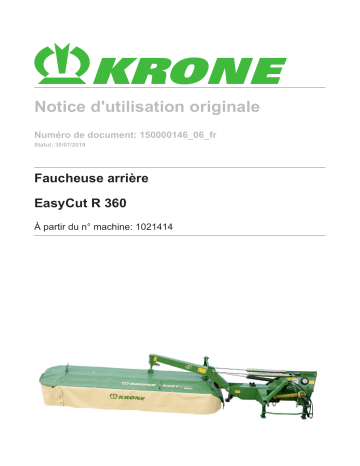 Krone BA EasyCut R 360 Mode d'emploi | Fixfr