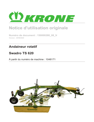 Krone BA Swadro TS 620 Mode d'emploi | Fixfr