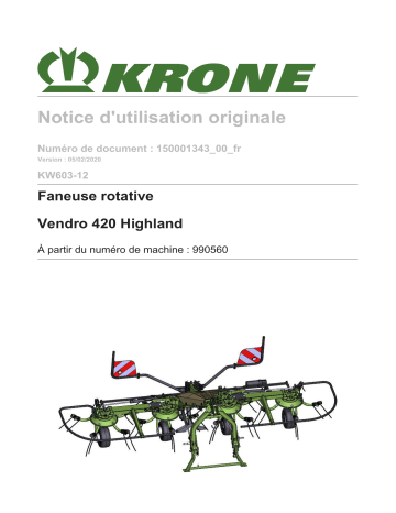 Krone BA KW Alpin 4K (KW603-12) Mode d'emploi | Fixfr