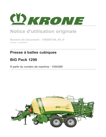 Krone BA BiG Pack 1290 Mode d'emploi | Fixfr