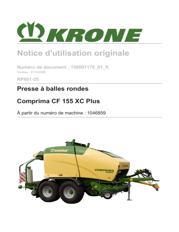 Krone BA Comprima CF 155 XC Plus (RP801-25) Mode d'emploi | Fixfr