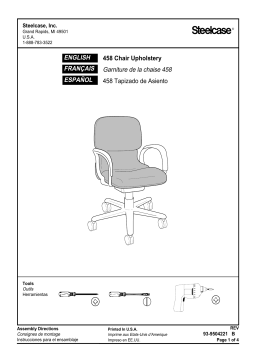 Steelcase 458 Sensor Chair Upholstery Manuel utilisateur