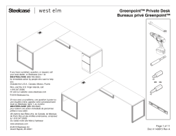 Steelcase Greenpoint Private Desk Manuel utilisateur