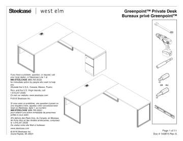 Steelcase Greenpoint Private Desk Manuel utilisateur | Fixfr