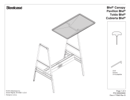 Steelcase bivi Arch Mounted Canopy Manuel utilisateur