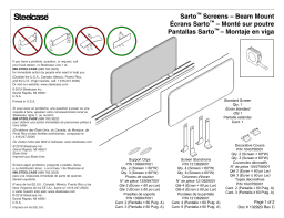 Steelcase Sarto Screens – Beam Mount Manuel utilisateur