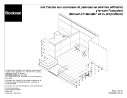 Steelcase Pathways Access Floor Manuel utilisateur